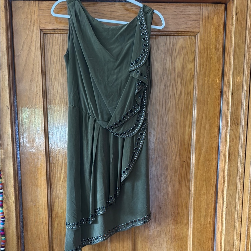 Haute Hippie Silk Asymmetrical Dress LG